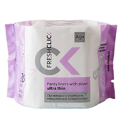 Wkładki higieniczne ze srebrem na co dzień ultracienkie FreshClick