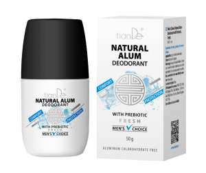 Dezodorant ałunowy z prebiotykami Men's Choice, świeżość, 50 g